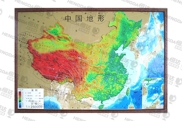 中国地形横版