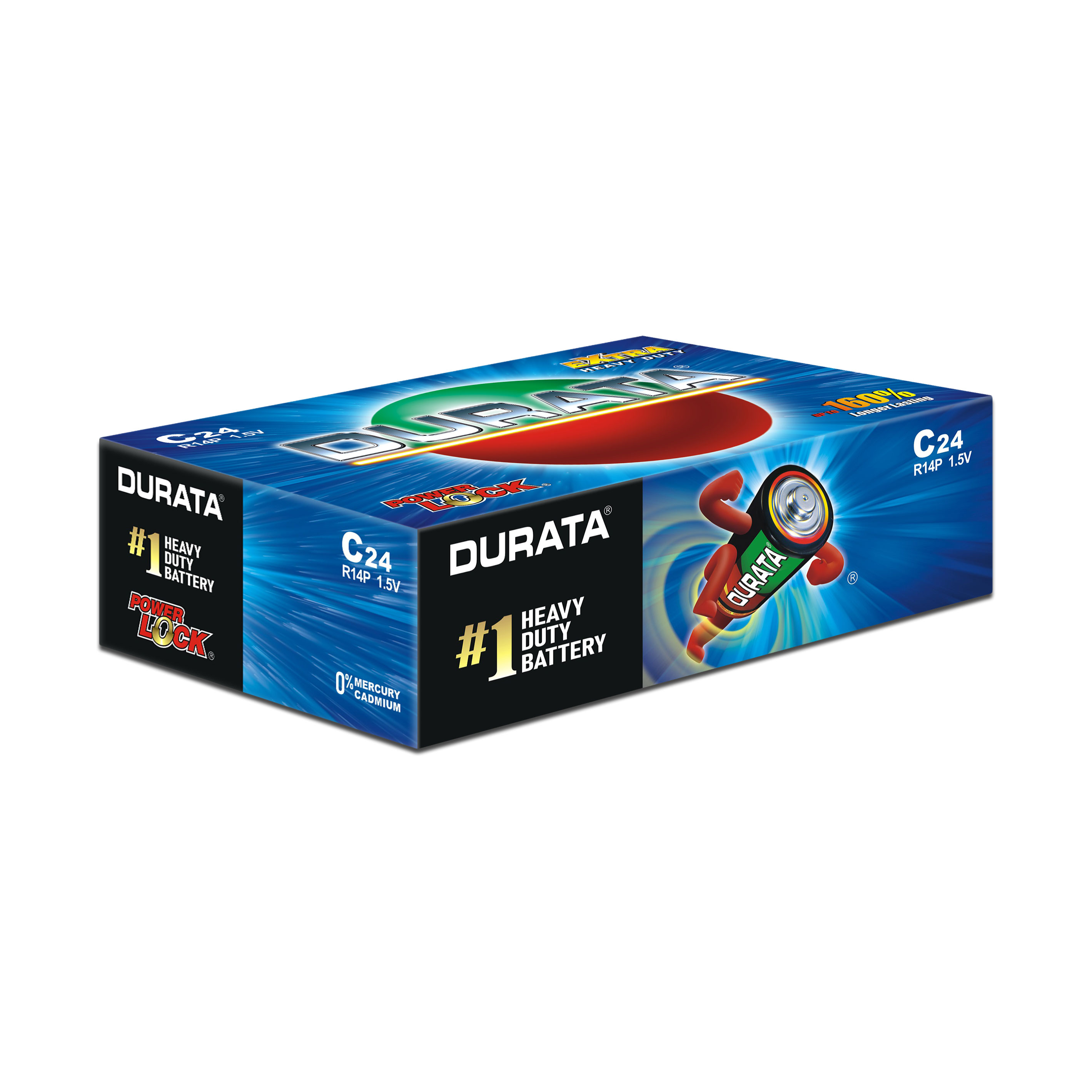 DURATA Size C - Shrink Pack 2 Batteries - Box