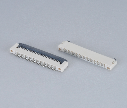 0.5mm間距 FPC連接器 臥貼 前掀蓋式 下接觸 H1.5
