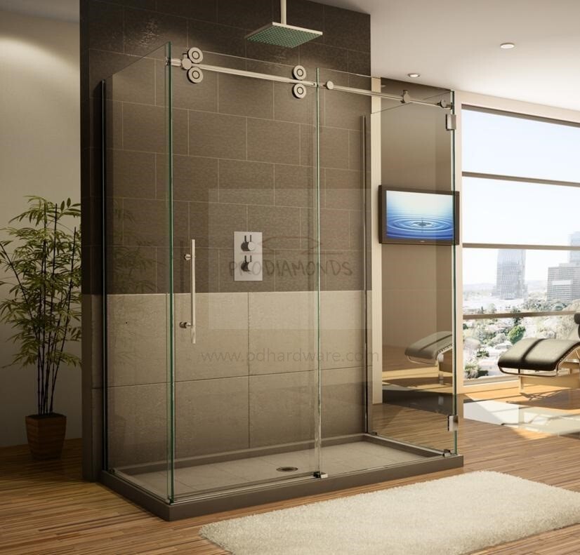 Sistema de puerta de ducha corrediza estándar de 180 grados Crescent Series