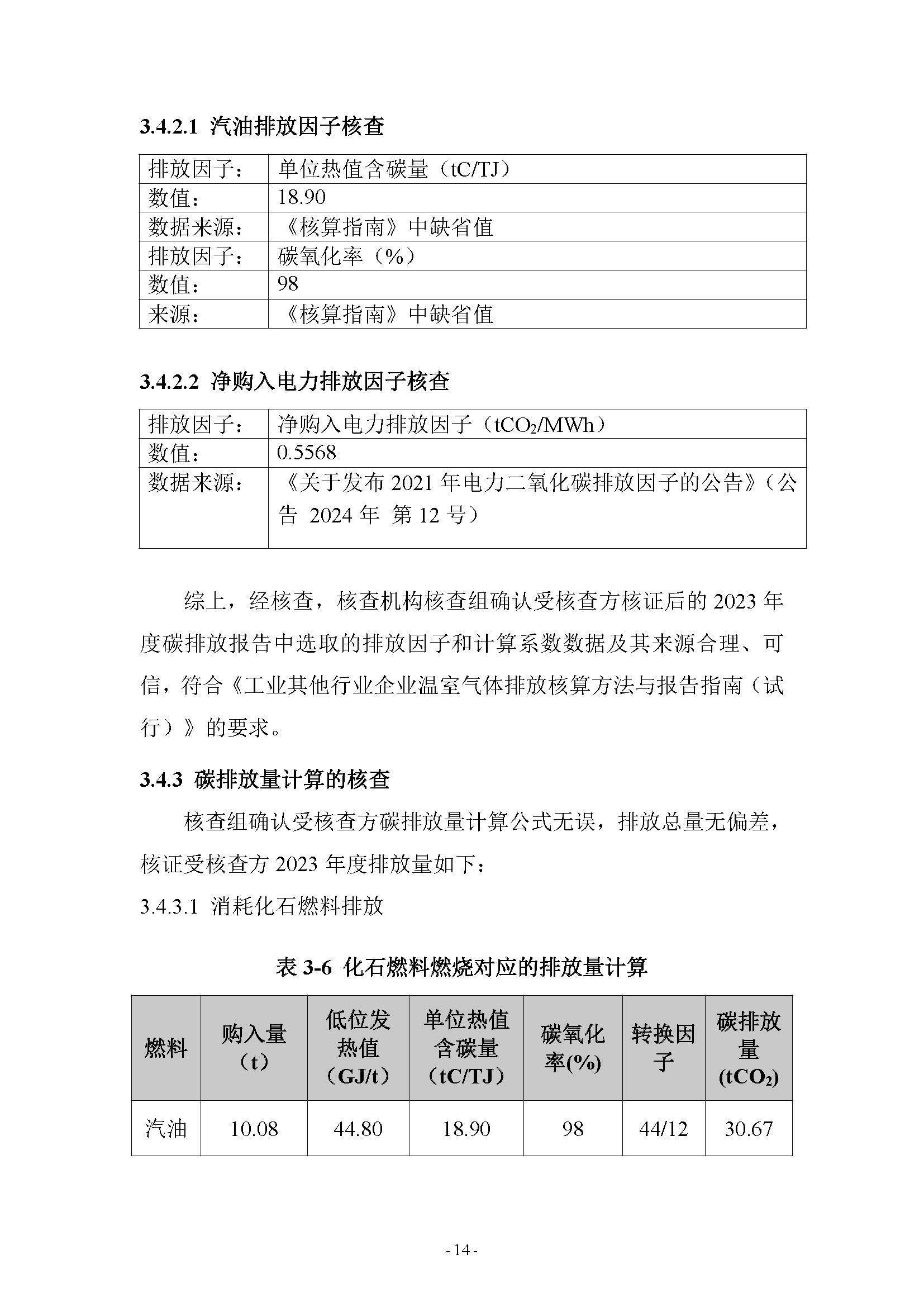 2023年度温室气体排放核查报告