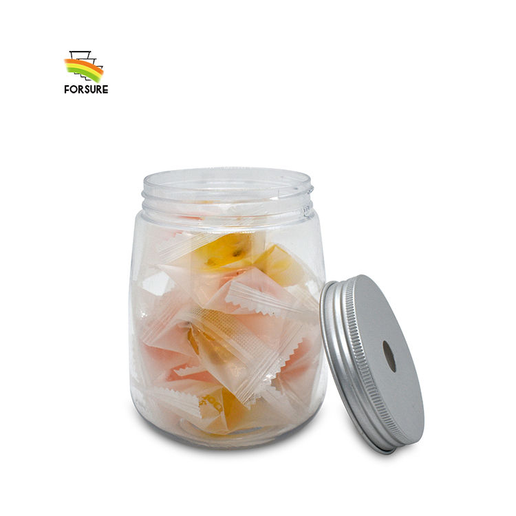 400ML BPA Free Food Grade Pet jar With Aluminum Lid For Drinks