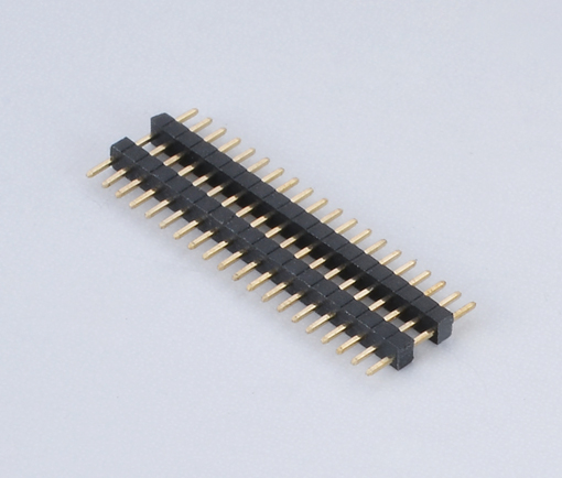 1.0mm間距排針連接器-單排180° 雙塑膠