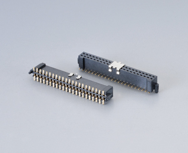 1.27mm間距排母連接器-1.27x4.3_雙排SMT 帶防呆