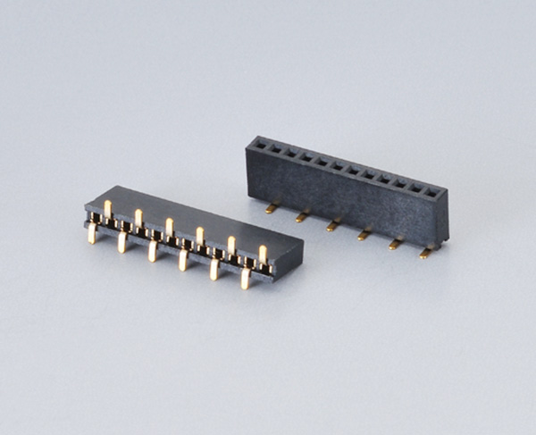 1.27mm間距排母連接器-1.27x4.3_單排SMT