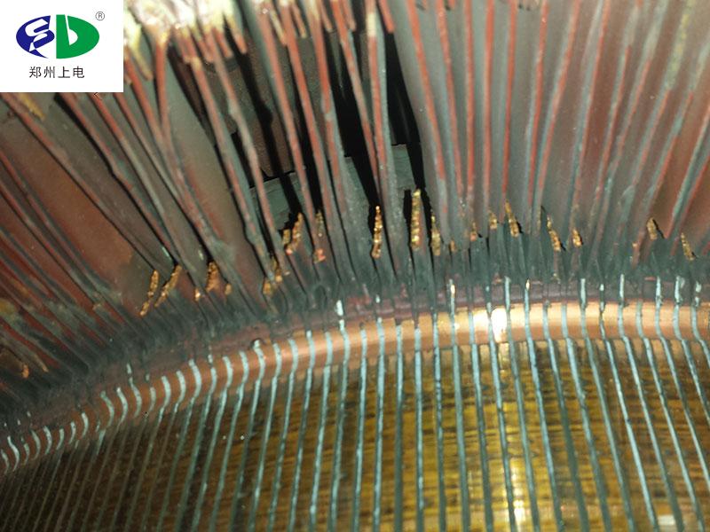直流電機換向器升高片斷裂