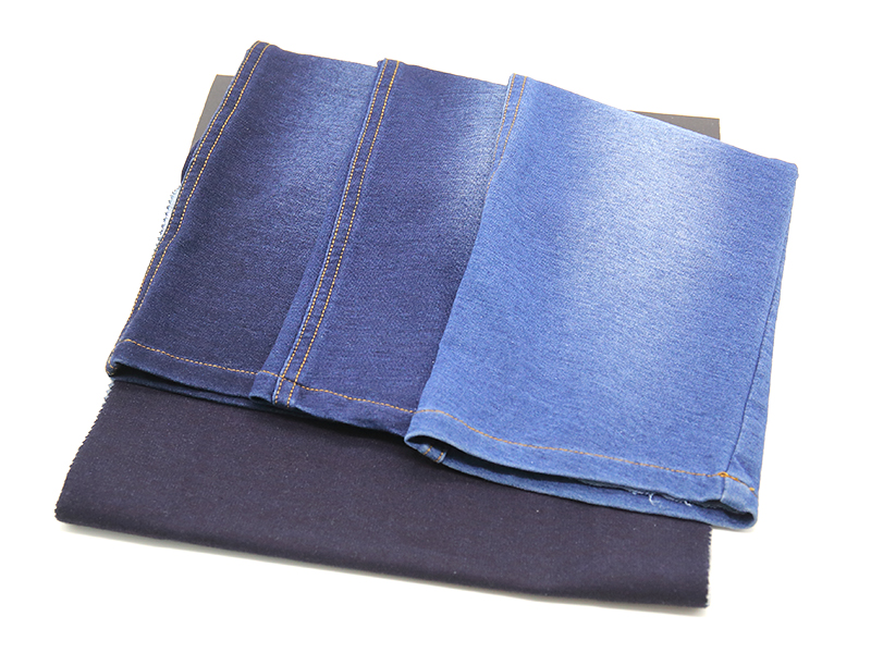  WFI21520T Indigo low stretch yarn big loop 32S indigo+75D+20D 210g
