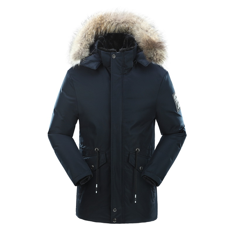 New good quality hooded with fur warm jacket men padded heavy jacket in winter 