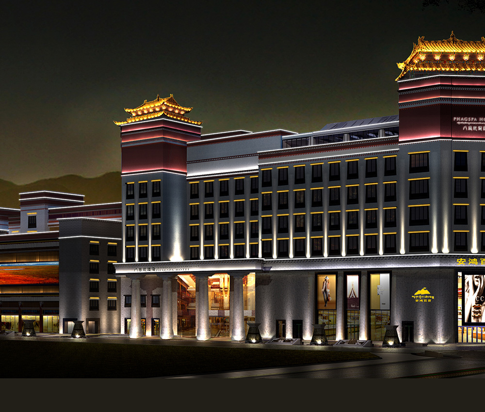 西藏日齐泽安虹商业广场照明