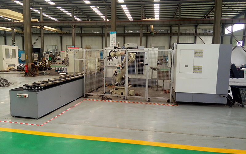 六关节工业机器人法兰生产线