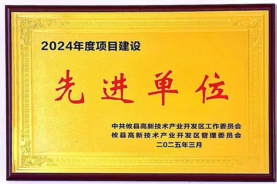2024項(xiàng)目建設(shè)先進(jìn)單位