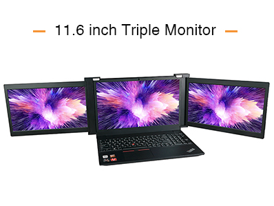 11.6 inch full HD 1080P Triple Screen extension monitor Portable Monitor with Type-C USB for Laptops