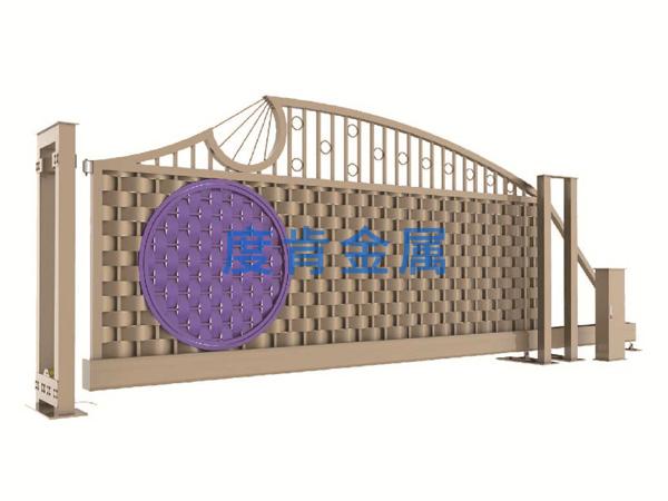 A型庭院直線無軌門定制款