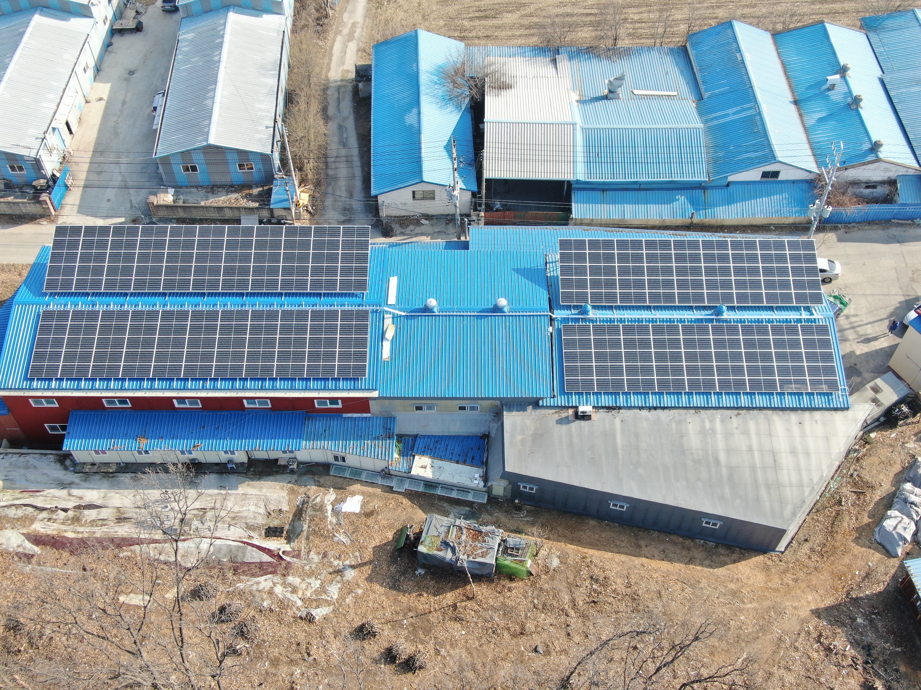 Metal Roof Solar Project 82kw in Korea