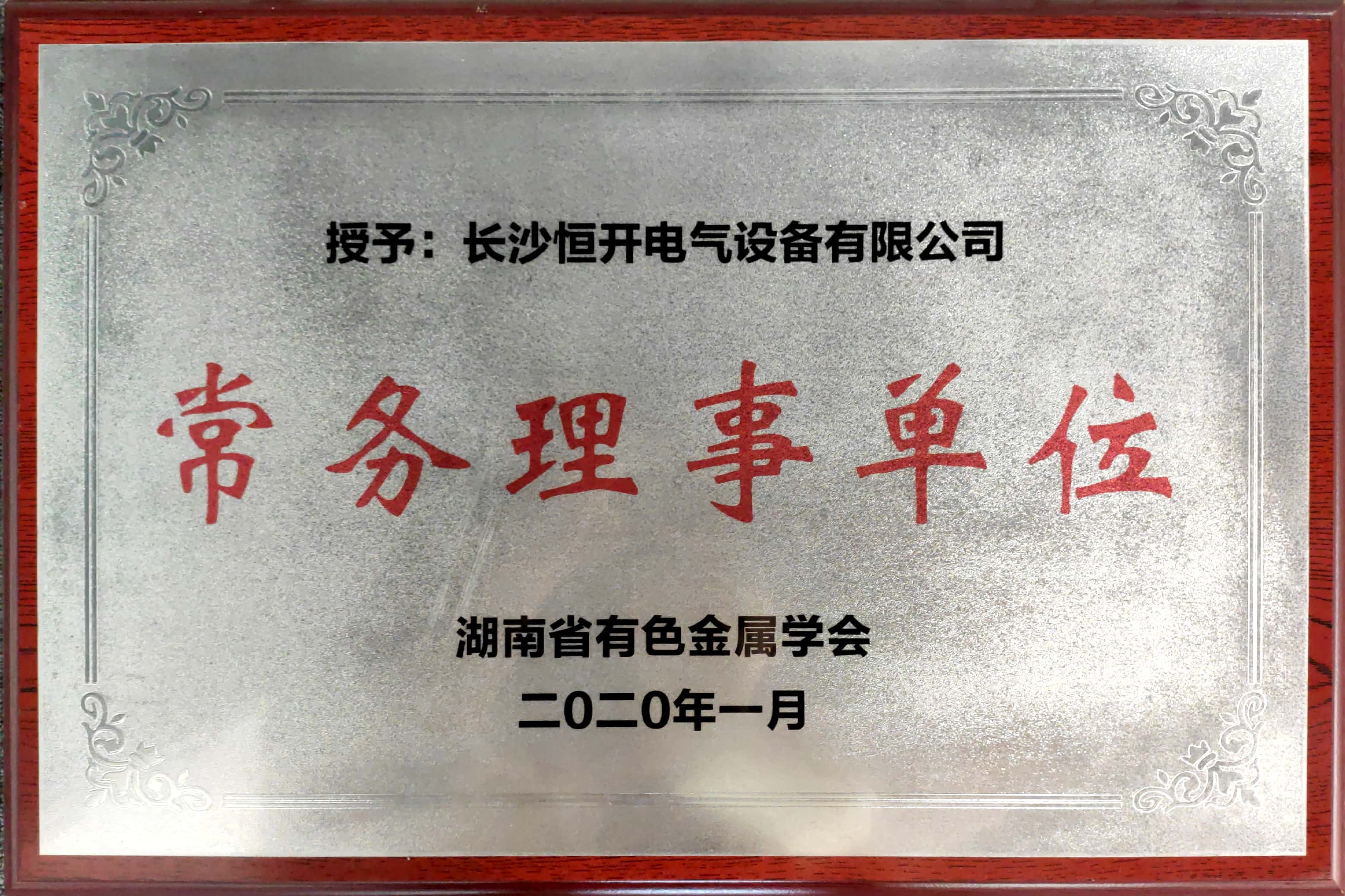 湖南省有色金属学会：常务理事单位