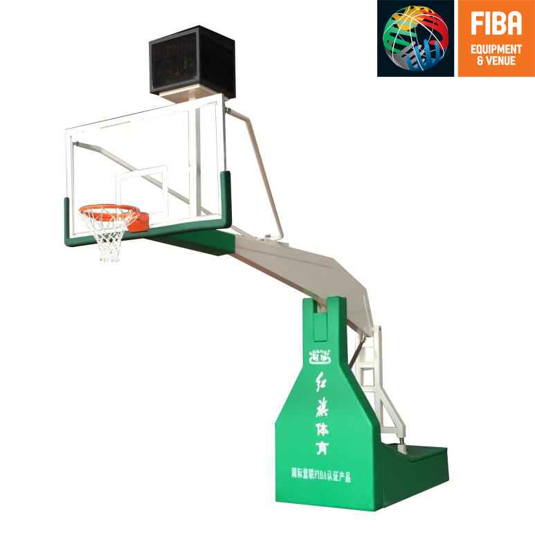 HQ-F10002  Electric  hydraulic basketball stand with FIBA certificate
