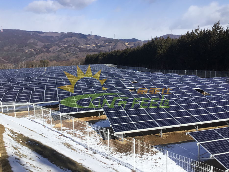 鍍鋅地樁 鋁合金太陽能支架 日本4.4mw