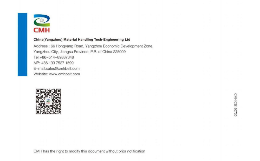 CMH catalogue for European customers