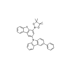 3-苯基-9-（4-（4,4,5,5-四甲基-1,3,2-二氧硼雜環戊烷-2-基）二苯並[b，d]噻