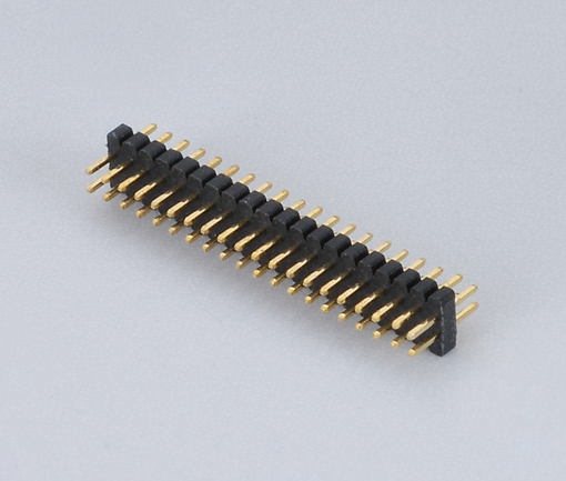1.0mm間距排針連接器-雙排180° 單塑膠