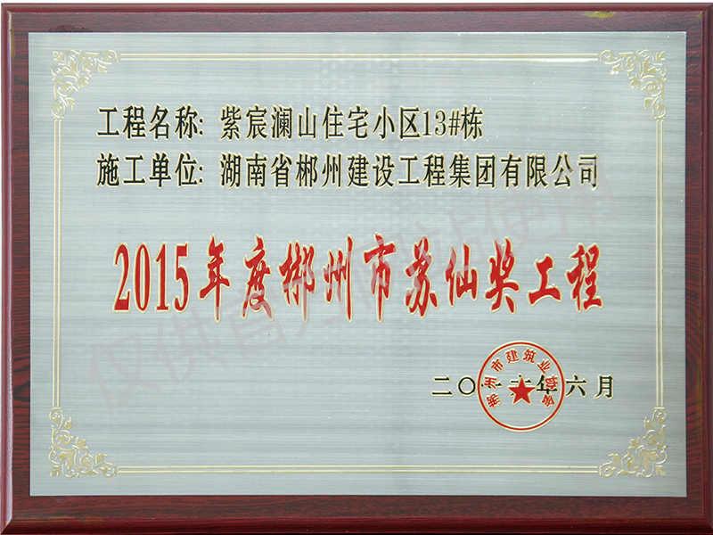 2015年紫宸瀾山13#棟