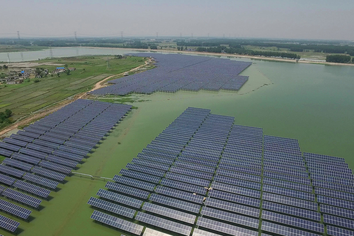 中国の40MW漁業および太陽光発電補完発電所