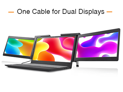 12inch one cable for dual displays Triple Monitor Full HD  with full type-c port