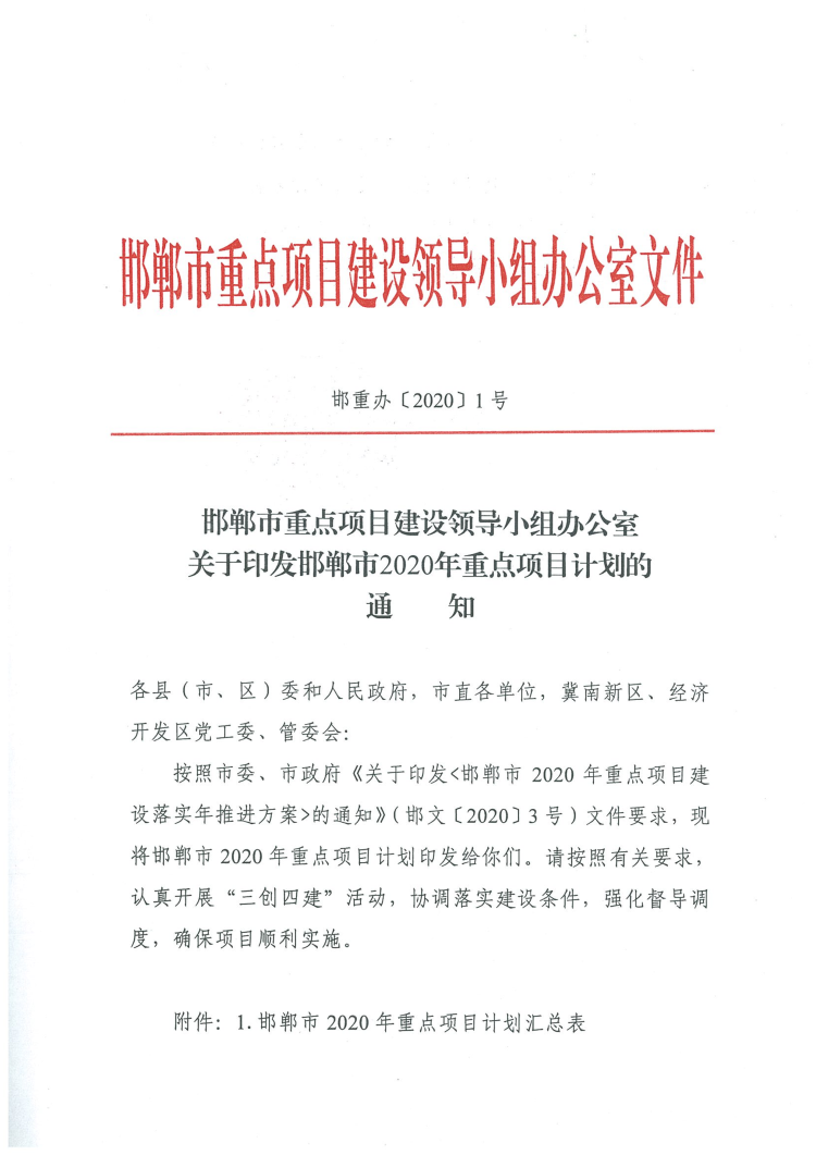 熱列慶祝我公司氨甲苯酸項目列入邯鄲市2020年重點項目計劃