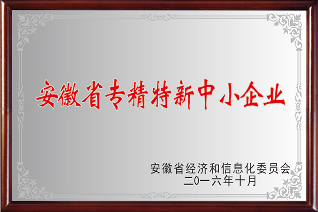 安徽省專精特新中小企業(yè)