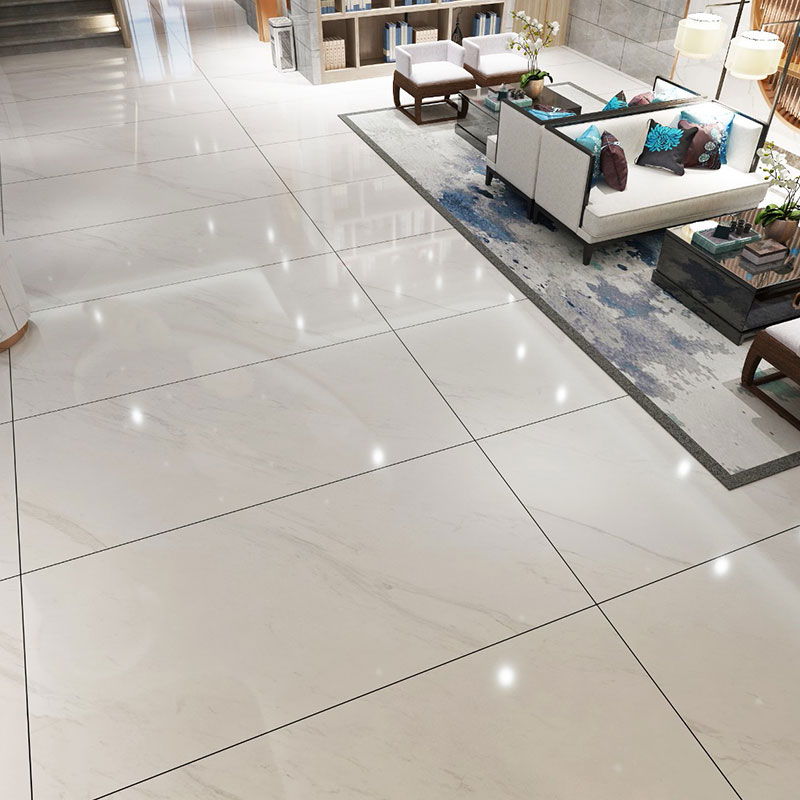 White floor tiles