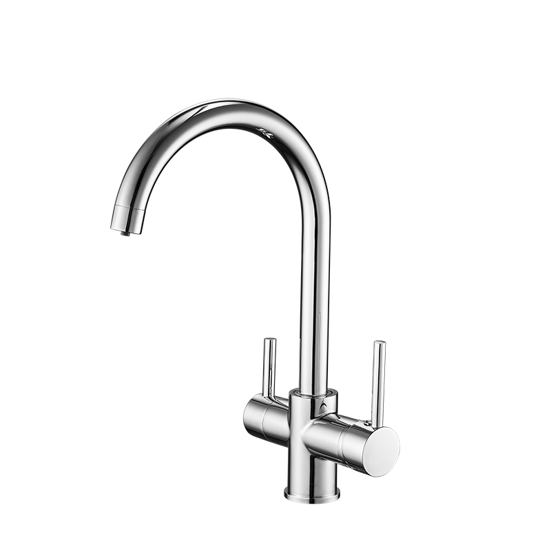 FLG chrome brass dual handles  purified kitchen faucets  