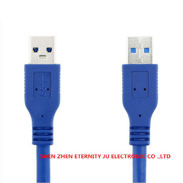 High Speed Blue USB 3.0 A type Male to Male USB Extension Cable AM TO AM 4.8Gbps Support 1M-3M
