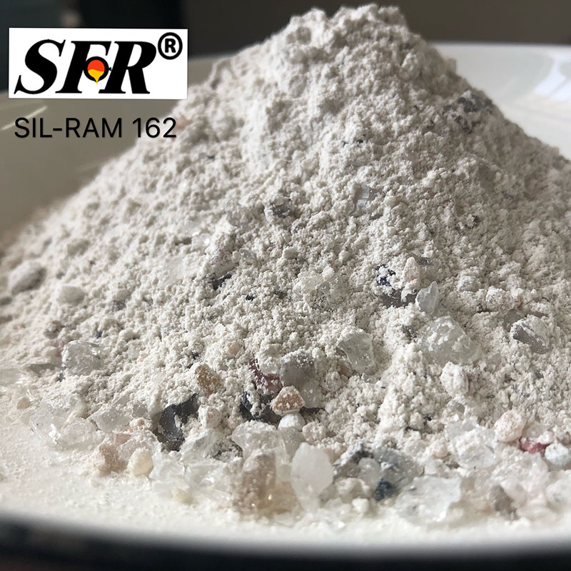 SIL-RAM 162 acid lining material fused quartz dry ramming mass refractory for coreless induction furnace Iron melting refractory
